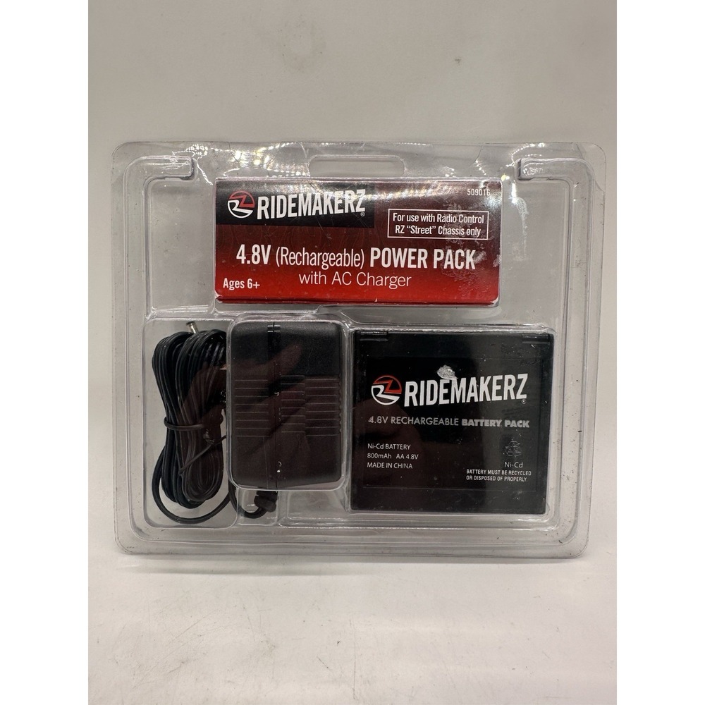 RideMakerz 4.8V Rechargeable Power Pack AC‎ Charger RC RZ Street Chassis